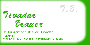 tivadar brauer business card